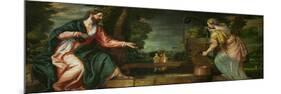 Christ and the Samaritan Woman at the Well, circa 1580-Paolo Veronese-Mounted Giclee Print