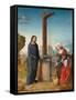 Christ and the Samaritan Woman at the Well-Johann von Flandern-Framed Stretched Canvas