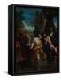 Christ and the Samaritan Woman, Ca 1595-Annibale Carracci-Framed Stretched Canvas