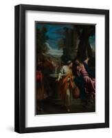 Christ and the Samaritan Woman, Ca 1595-Annibale Carracci-Framed Giclee Print