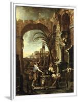 Christ and the Samaritan Woman-Alessandro Magnasco-Framed Art Print