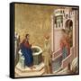 Christ and the Samaritan Woman-Duccio di Buoninsegna-Framed Stretched Canvas