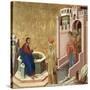 Christ and the Samaritan Woman-Duccio di Buoninsegna-Stretched Canvas