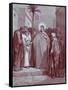 Christ and the Tribute Money - Bible-Gustave Dore-Framed Stretched Canvas