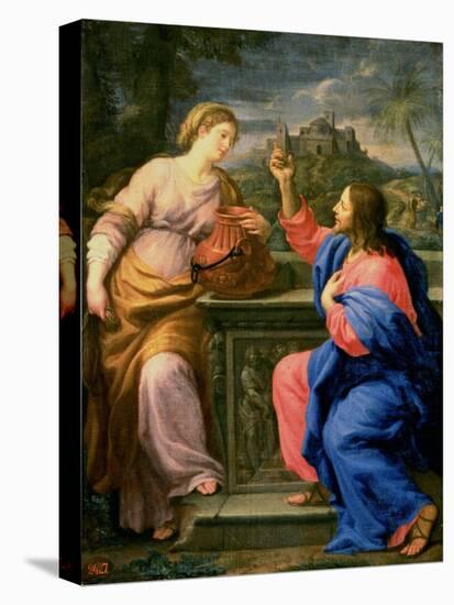 Christ and the Woman from Samaria-Carlo Maratti-Stretched Canvas