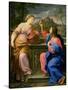 Christ and the Woman from Samaria-Carlo Maratti-Stretched Canvas