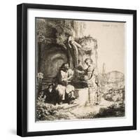 Christ and the Woman of Samaria, 1634-null-Framed Giclee Print