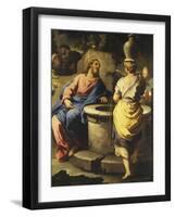 Christ and the Woman of Samaria at the Well-Luca Giordano-Framed Giclee Print