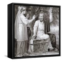 Christ and the Woman of Samaria, C1810-C1844-Henry Corbould-Framed Stretched Canvas