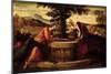Christ and the Woman of Samaria (Oil on Canvas)-Domenico Robusti Tintoretto-Mounted Giclee Print