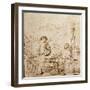 Christ and the Woman of Samaria-Rembrandt van Rijn-Framed Giclee Print