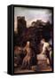 Christ and the Woman of Samaria-Rembrandt van Rijn-Framed Stretched Canvas