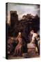 Christ and the Woman of Samaria-Rembrandt van Rijn-Stretched Canvas