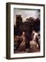 Christ and the Woman of Samaria-Rembrandt van Rijn-Framed Art Print