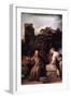 Christ and the Woman of Samaria-Rembrandt van Rijn-Framed Art Print