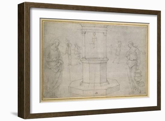 Christ and the Woman of Samaria-Pietro Perugino-Framed Giclee Print