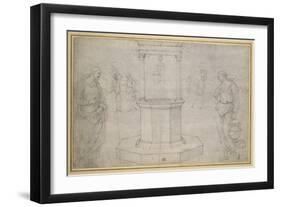 Christ and the Woman of Samaria-Pietro Perugino-Framed Giclee Print