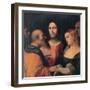 Christ and the Woman Taken in Adultery, 1525-1528-Jacopo Palma Il Vecchio the Elder-Framed Giclee Print