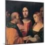 Christ and the Woman Taken in Adultery, 1525-1528-Jacopo Palma Il Vecchio the Elder-Mounted Giclee Print