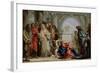 Christ and the Woman Taken in Adultery, 1750-53-Giandomenico Tiepolo-Framed Giclee Print