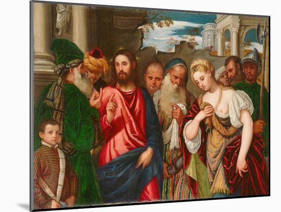 Christ and the Woman Taken in Adultery, C.1540-Veronese-Mounted Giclee Print