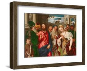 Christ and the Woman Taken in Adultery, C.1540-Veronese-Framed Giclee Print