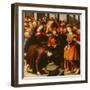 Christ and the Woman Taken in Adultery (Oil on Panel)-Jan Sanders van Hemessen-Framed Giclee Print