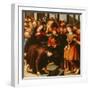 Christ and the Woman Taken in Adultery (Oil on Panel)-Jan Sanders van Hemessen-Framed Giclee Print