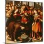 Christ and the Woman Taken in Adultery (Oil on Panel)-Jan Sanders van Hemessen-Mounted Giclee Print