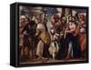 Christ and the Woman Taken in Adultery-Paolo Veronese-Framed Stretched Canvas