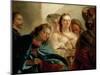 Christ and the Woman Taken in Adultery-Giambattista Tiepolo-Mounted Premium Giclee Print