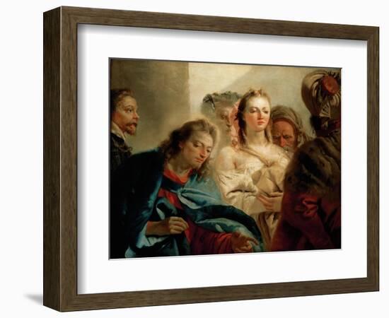 Christ and the Woman Taken in Adultery-Giambattista Tiepolo-Framed Giclee Print