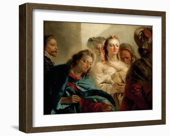 Christ and the Woman Taken in Adultery-Giambattista Tiepolo-Framed Giclee Print