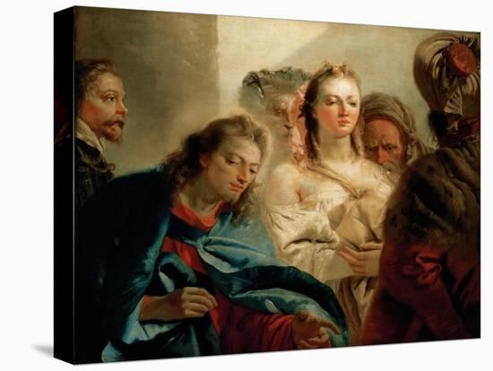 Christ and the Woman Taken in Adultery-Giambattista Tiepolo-Stretched Canvas