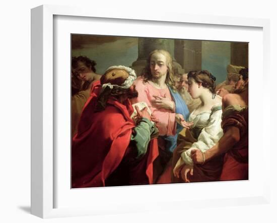 Christ and the Woman Taken in Adultery-Gaetano Gandolfi-Framed Giclee Print