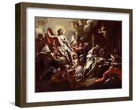 Christ Appearing in a Dream to St. Martin, c.1733-Francesco Solimena-Framed Giclee Print