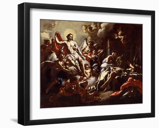 Christ Appearing in a Dream to St. Martin, c.1733-Francesco Solimena-Framed Giclee Print