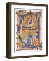 Christ Appearing to David and a Group of Camaldolese Monks, 1390-1410-Andrea di Bartolo-Framed Giclee Print