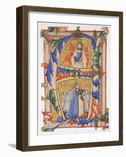 Christ Appearing to David and a Group of Camaldolese Monks, 1390-1410-Andrea di Bartolo-Framed Giclee Print