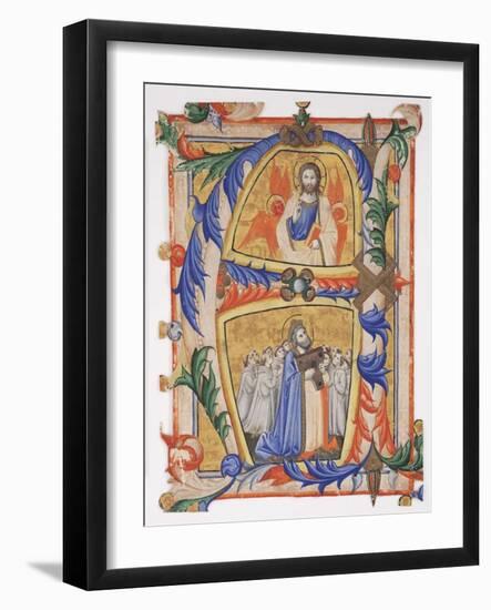 Christ Appearing to David and a Group of Camaldolese Monks, 1390-1410-Andrea di Bartolo-Framed Giclee Print