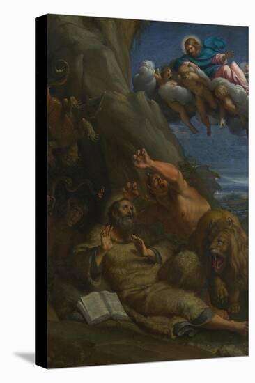 Christ Appearing to Saint Anthony Abbot During His Temptation, C. 1598-Annibale Carracci-Stretched Canvas