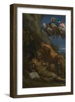 Christ Appearing to Saint Anthony Abbot During His Temptation, C. 1598-Annibale Carracci-Framed Giclee Print