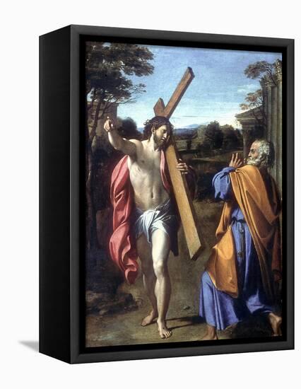 Christ Appearing to Saint Peter on the Appian Way, 1601-1602-Annibale Carracci-Framed Stretched Canvas