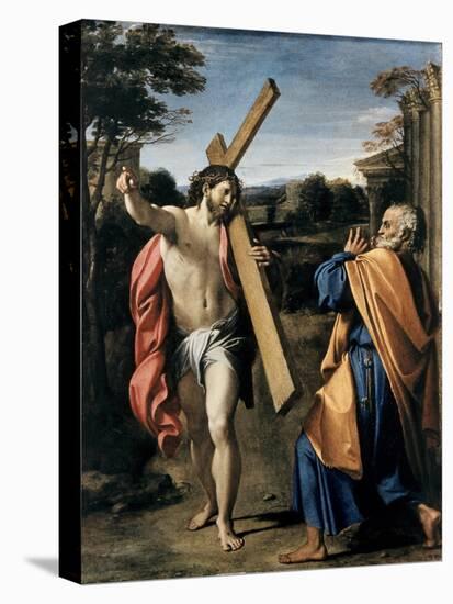 Christ Appearing to Saint Peter-Agostino Carracci-Stretched Canvas