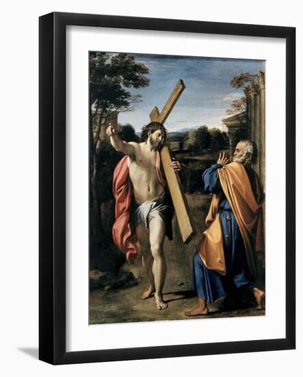 Christ Appearing to Saint Peter-Agostino Carracci-Framed Giclee Print