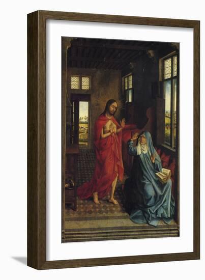 Christ Appearing to the Virgin-Rogier van der Weyden-Framed Art Print
