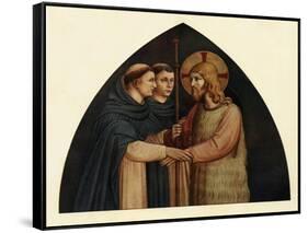 'Christ as a Pilgrim Met by Two Dominicans', 15th century, (c1909)-Fra Angelico-Framed Stretched Canvas