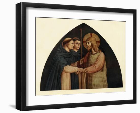 'Christ as a Pilgrim Met by Two Dominicans', 15th century, (c1909)-Fra Angelico-Framed Giclee Print