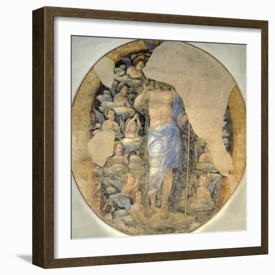 Christ Ascending to Heaven in Glory Surrounded by Angels, Circa 1488-Andrea Mantegna-Framed Giclee Print