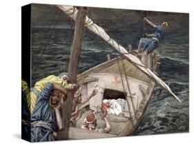 Christ Asleep During the Storm, Illustration for 'The Life of Christ', C.1886-94-James Tissot-Stretched Canvas